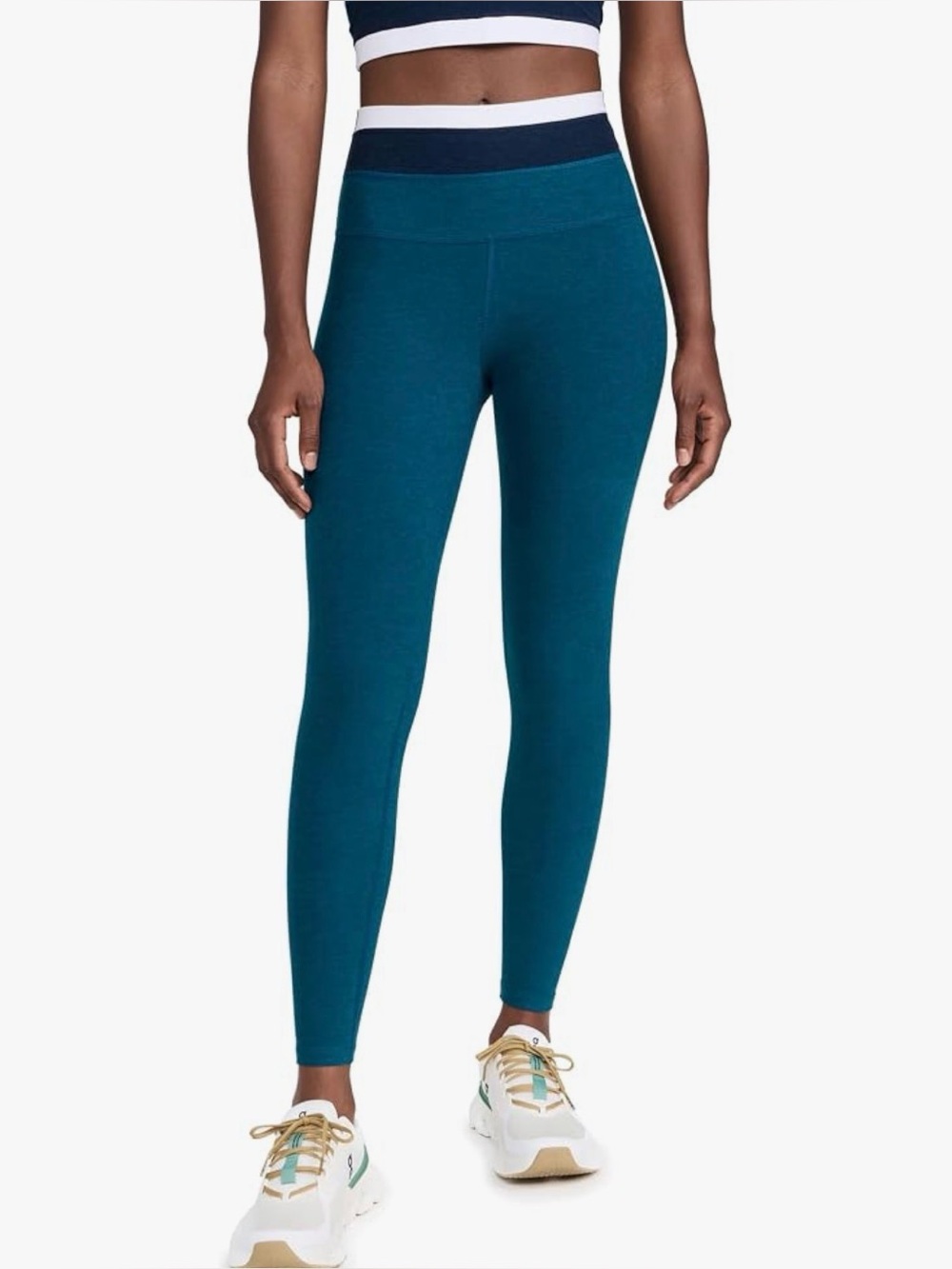 Beyond Yoga Spacedye Horizon Colorblock Midi Leggings size Small